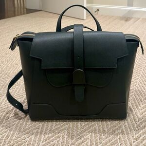 Senreve Forest Green Structured Satchel with Top Handle